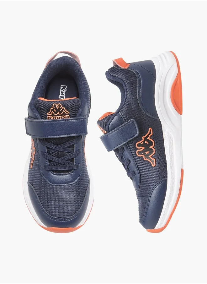 Kappa Boys' Logo Print Sports Shoes With Hook And Loop Closure