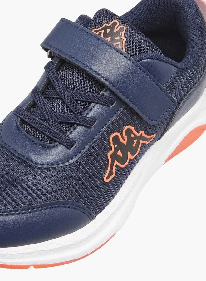 Kappa Boys' Logo Print Sports Shoes With Hook And Loop Closure