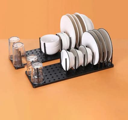 Flipco Adjustable Pegboard Drawer Organizer, Kitchen Drawer Organizers, Trays and Dividers for Drying Rack Bowl Storage of Kitchen Utensils, Tableware (Pack of 2) - Image 1