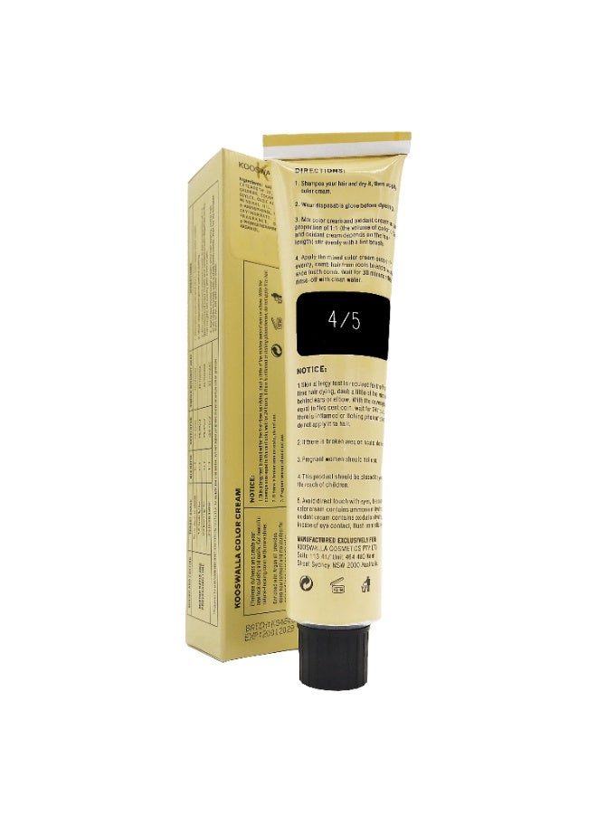 Kooswalla Hair Color - 4/5 Medium Burgundy Brown - 100ml - Image 3