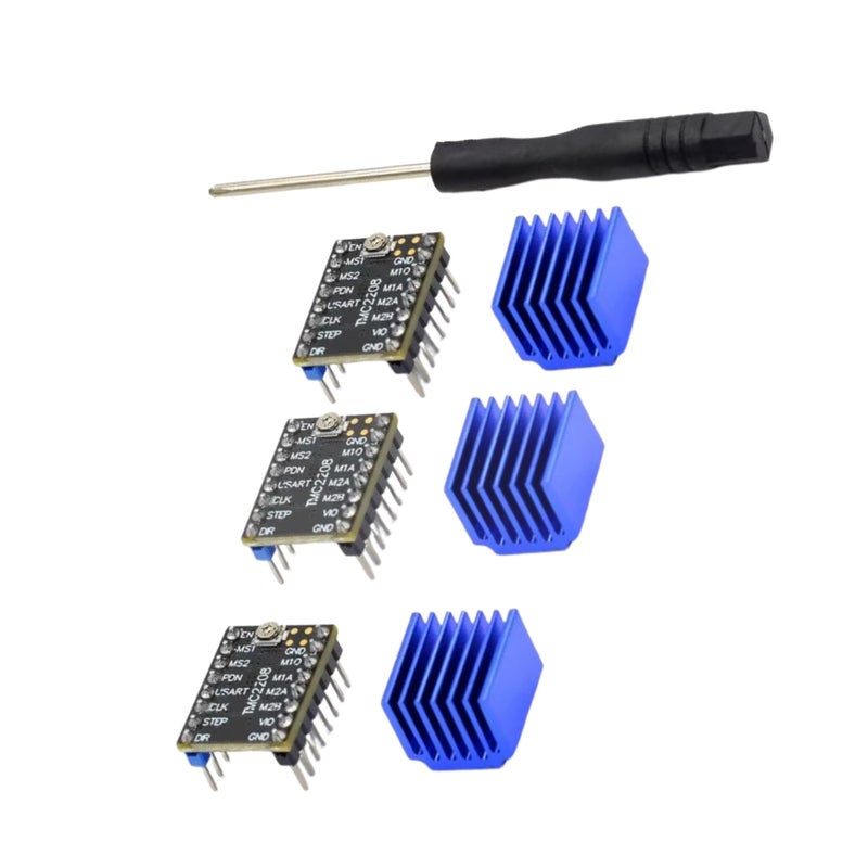 وحدة محرك خطي TMC2208 V1.2 - 3 قطع مع مفك براغي ذو رأس مسطح لأجزاء لوحات تحكم طابعة ثلاثية الأبعاد - Image 2