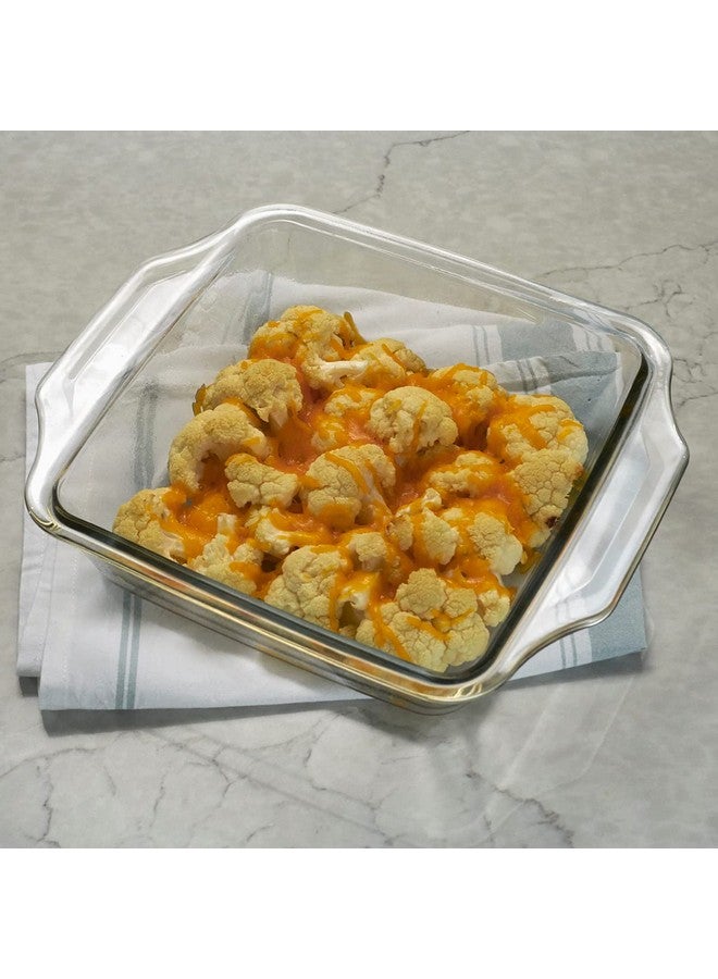 Anchor Hocking 8 Inch Square Cake Dish with TrueLock Locking Lid Bakeware, Clear - Image 5