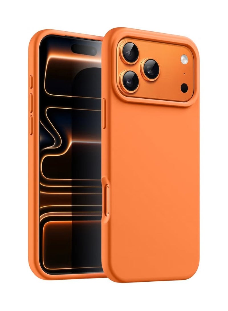 general Premium Silicone Protective Case for iPhone 17 Pro – Slim Fit, Shock-Absorbing Soft Touch Cover with Enhanced Camera & Screen Protection – Sunset Orange - Image 1