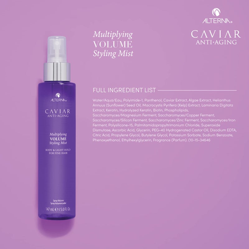 Alterna Haircare CAVIAR Anti-Aging Multiplying Volume Styling Mist, 5 Fl Oz | For Fine, Thin Hair | Light Hold | Create Instant Volume and Thickness | Sulfate Free - Image 4