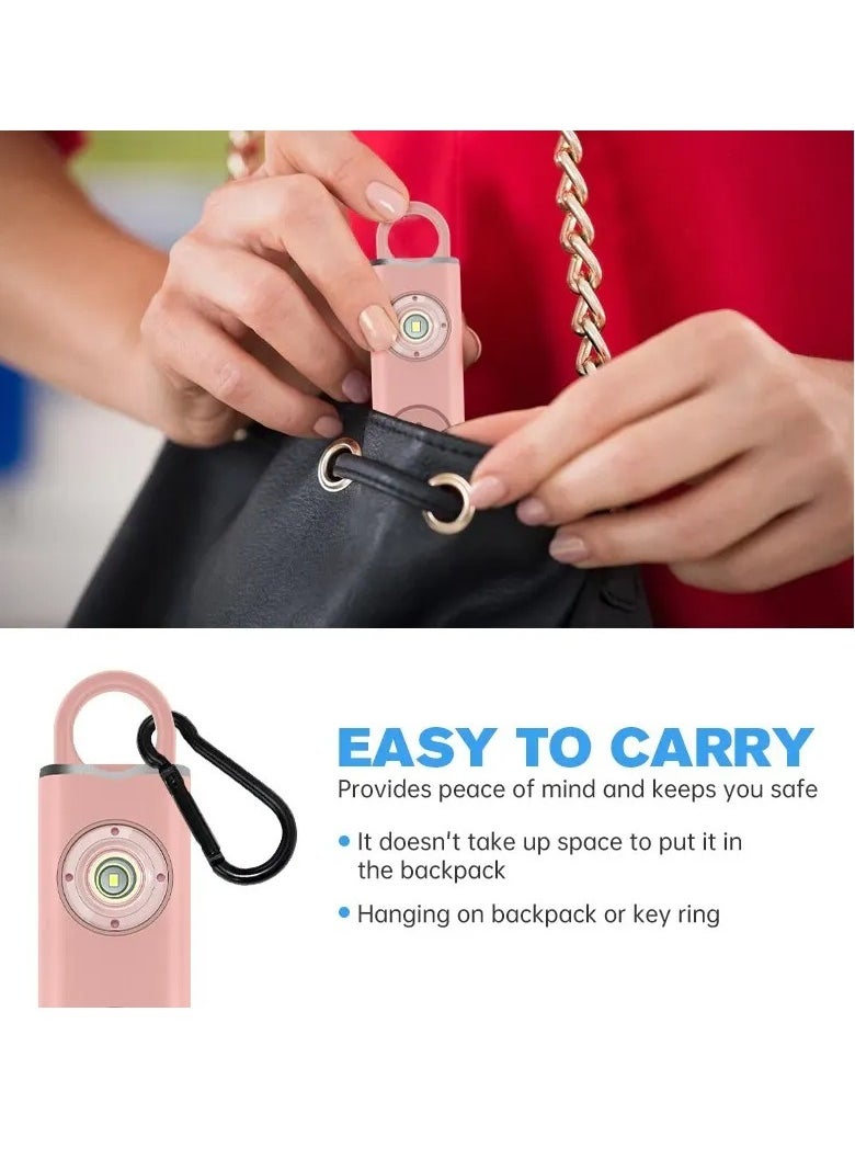 AROAQ - Personal Safety Siren For Women, 130 dB Loud Siren Emergency Security Alarm, Anti Robbery Safe Sound Personal Alarm, Security Siren With Strobe And Key Chain For Women, Children, Elderly, (1pc, Pink) - Image 1