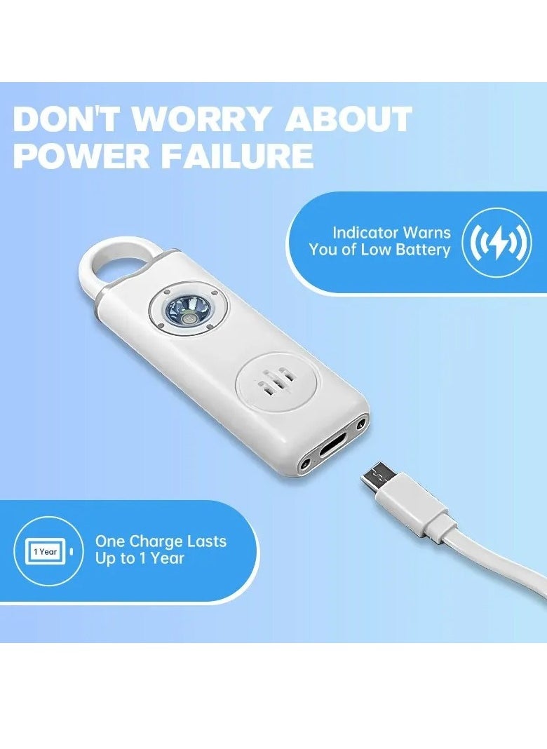 AROAQ - Personal Safety Siren For Women, 130 dB Loud Siren Emergency Security Alarm, Anti Robbery Safe Sound Personal Alarm, Security Siren With Strobe And Key Chain For Women, Children, Elderly, (1pc, Pink) - Image 1
