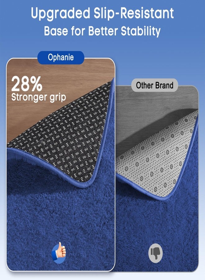 Ophanie 6x9 Blue Rugs for Living Room, Large Fluffy Shag Fuzzy Plush Soft Area Rugs, Floor Shaggy Navy Carpets for Bedroom, Carpet for Kids Boys Girls Dorm Nursery Home Decor Aesthetic - Image 4