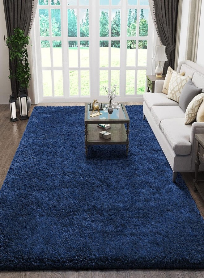 Ophanie 6x9 Blue Rugs for Living Room, Large Fluffy Shag Fuzzy Plush Soft Area Rugs, Floor Shaggy Navy Carpets for Bedroom, Carpet for Kids Boys Girls Dorm Nursery Home Decor Aesthetic - Image 5