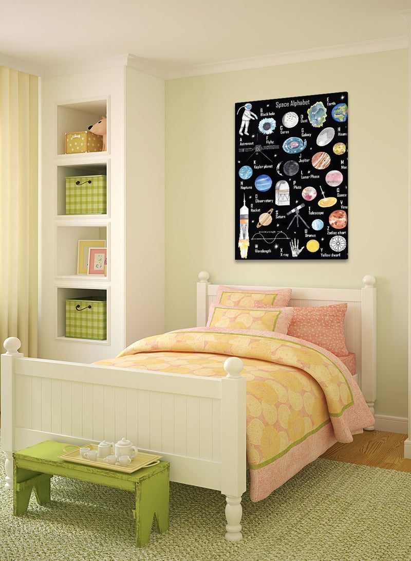 لوحة كانفاس على إطار خشبي بتصميم الفضاء، للمنزل، غرفة المعيشة، المكتب، الديكور - Image 1