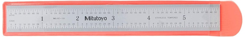Mitutoyo 182-105 Steel Rule - 6" x 150mm, Satin Chrome Finish, Tempered Stainless Steel - Image 3
