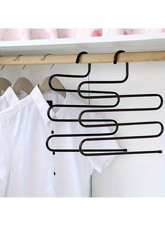 S-Shape Stainless Steel Pant Hanger - Non-Slip, Multi-Layer Design for Perfect Wardrobe Organization, Available in Sets