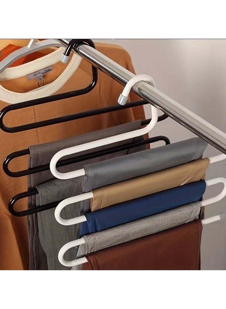 Generic - S-Shape Stainless Steel Pant Hanger - Non-Slip, Multi-Layer Design for Perfect Wardrobe Organization, Available in Sets - Image 1