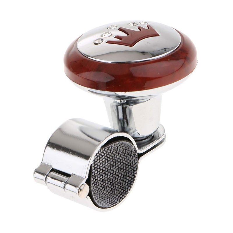 Marrone Universal Car Steering Wheel Spinner Knob, Power Handle Ball Booster Spinner Knob, Car Steering Wheel Assist Handle Ball (Pattern : Brown Ring) - Image 1