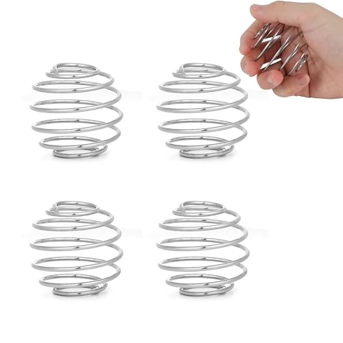 BooMetCheer 4 Pcs 2.1-Inch Large Size Shaker Balls for Protein Shakes,Milkshake and Salad Dressing,304 Stainless Steel Shaker Ball - Image 1