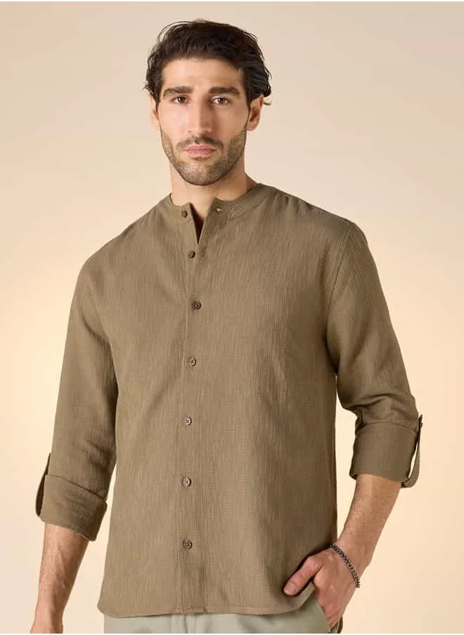 ايكونيك Iconic Jaquard Crossweave Shirt