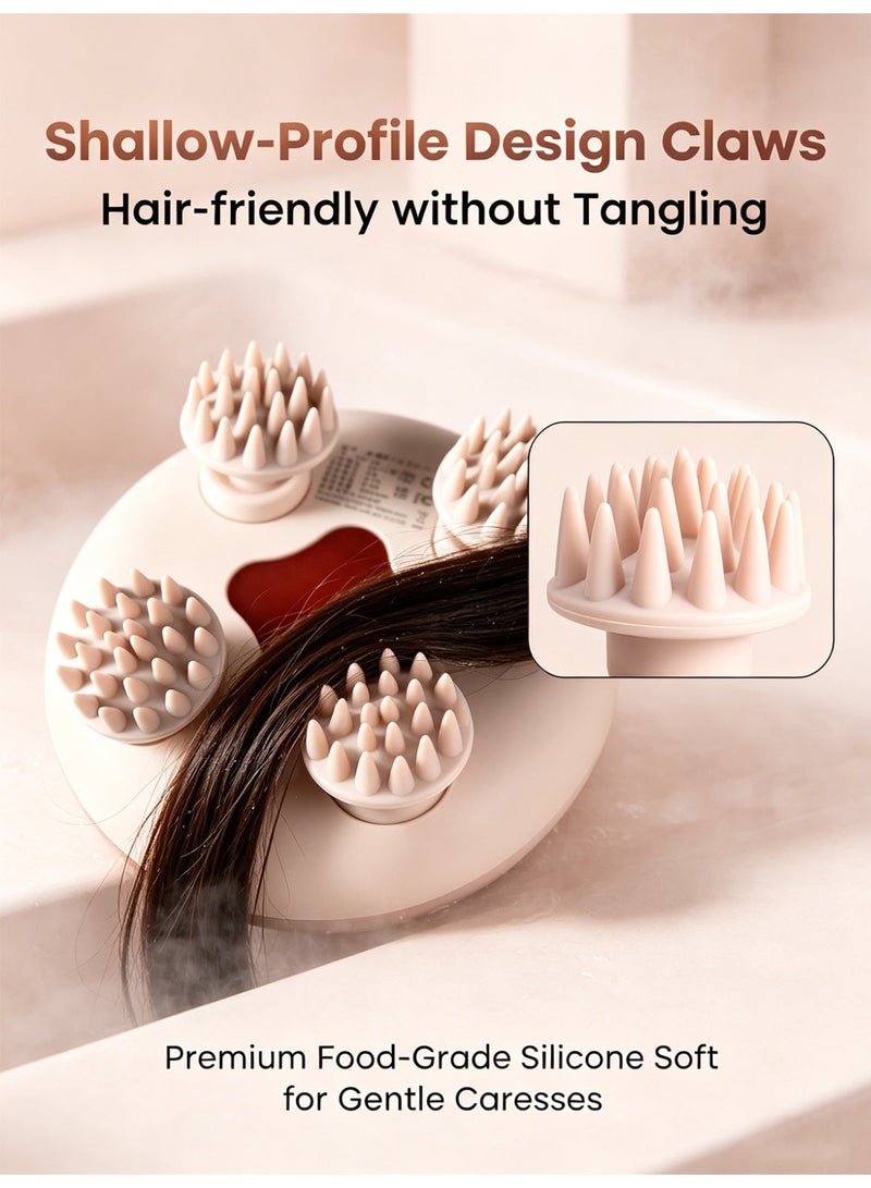 Naxifly Electric Scalp Massager, Naxifly Electric Cordless Hair Scalp Massager with 128 Massage Nodes, Handheld Head Scratcher Massager for Stress Relax and Pain Relief - Ideal Gifts for Women and Men - Image 5