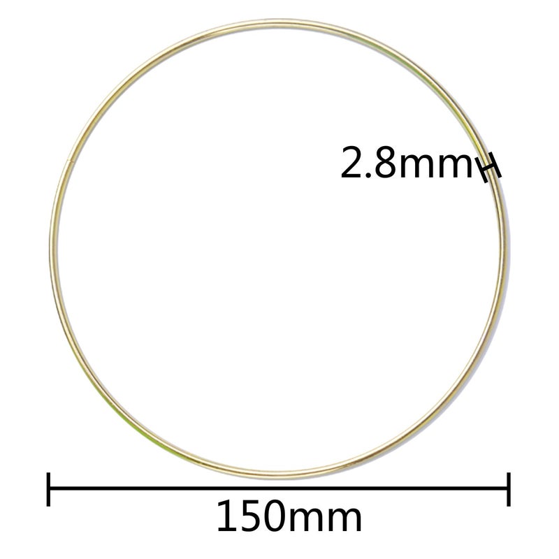 BronaGrand 6pcs Metal Rings Hoops Macrame Rings for Dream Catchers and Crafts,6 inch, Gold and Silver - Image 2