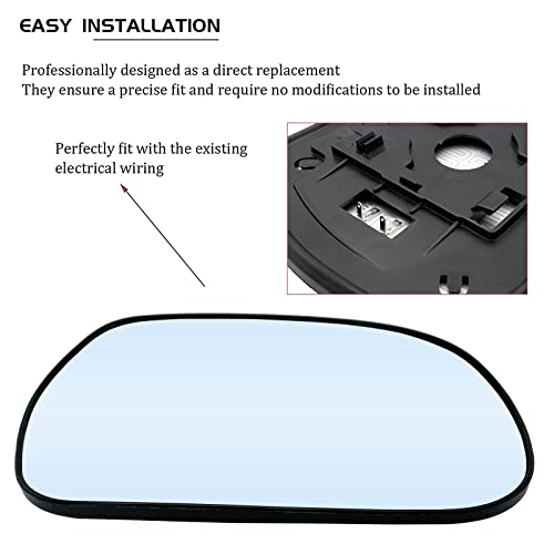 SKARUMMER Passenger Right Side Heated Mirror Glass Replacement for 2004-2009 Lexus RX330 RX350 RX400h Mirrors - Side View Heated Convex Mirror Glass with Rear Holder - Image 4
