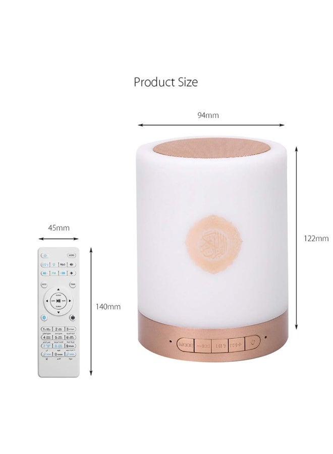 Smart Quran Speaker Lamp – Bluetooth, FM Radio, Word-by-Word Translation in 18 Languages, Fast Surah Collection, Tafseer Audio, Hadiths, Nasheeds, Night Lamp with 7 Colors – App & Remote Control - Image 3