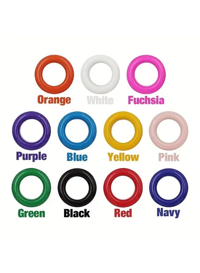 100 Sets 6mm Black Metal Eyelets Grommets For Leathercraft DIY Shoes Belt Bag - Image 4