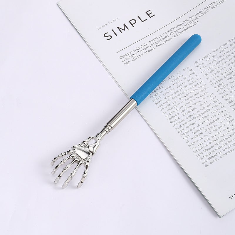 Loquat Stainless Steel Telescopic Back Scratcher Massager Blue