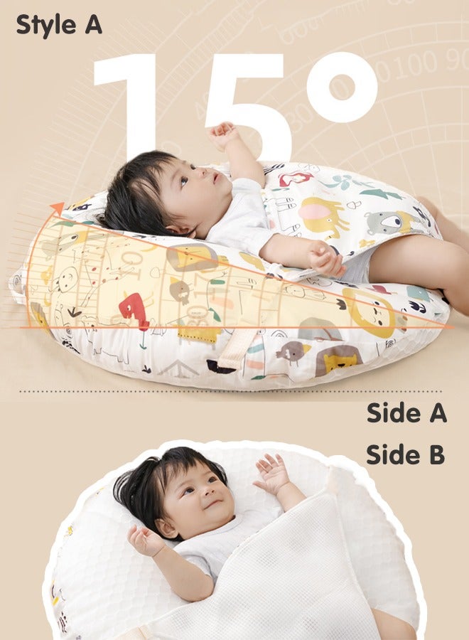 Nursing Pillows for Breastfeeding, Baby Feeding Pillow with Adjustable Seat Belt  - Image 1