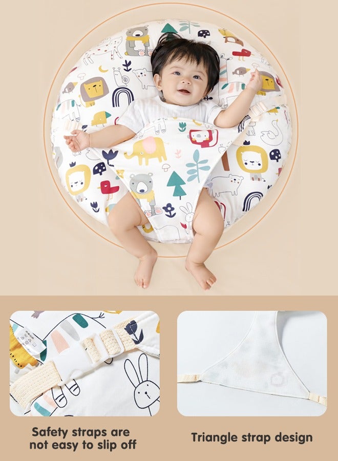 Nursing Pillows for Breastfeeding, Baby Feeding Pillow with Adjustable Seat Belt  - Image 4