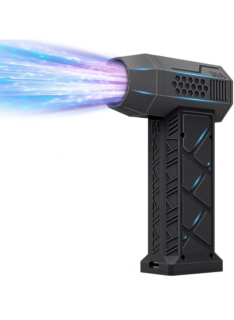 Generic Jet Dry Mini Blower, 130000 RPM Portable Mini Jet Dry Blower, 4 Speeds Adjustable Electric Air Duster With LED Light for Computer Keyboard,Outdoors,Car,Home  - Image 1