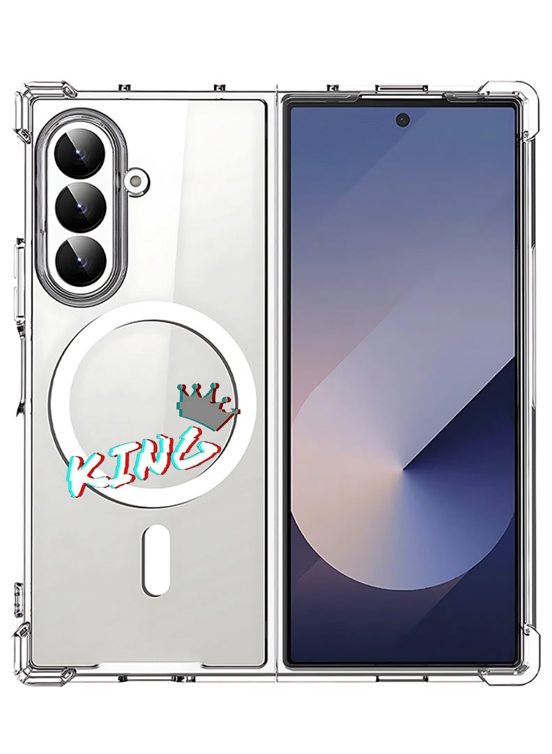 Theodor Magnetic Case for Samsung Galaxy Z Fold 7 Compatible with MagSafe Wireless Charging, Shockproof Phone Bumper Cover King - Image 1