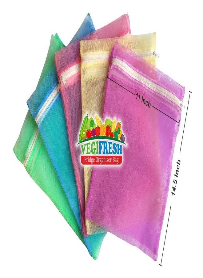 VIMAL JONNEY Vegifresh-Premium (Reusable & Washable) Vegetables & Fruits Fridge Organizer Bags (Pack of 6) - Image 3