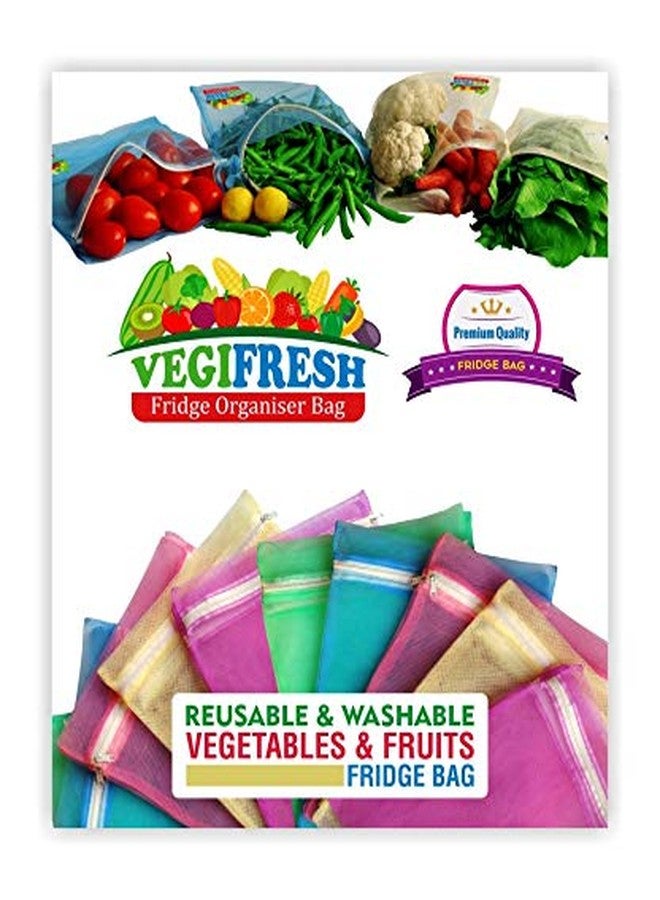 VIMAL JONNEY Vegifresh-Premium (Reusable & Washable) Vegetables & Fruits Fridge Organizer Bags (Pack of 6) - Image 2