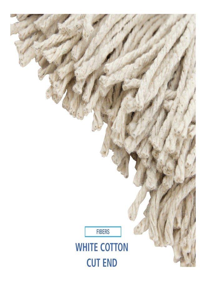 Boardwalk Premium Cut-End Wet Mop Heads, Cotton, 16oz, White, 12/Carton - Image 4