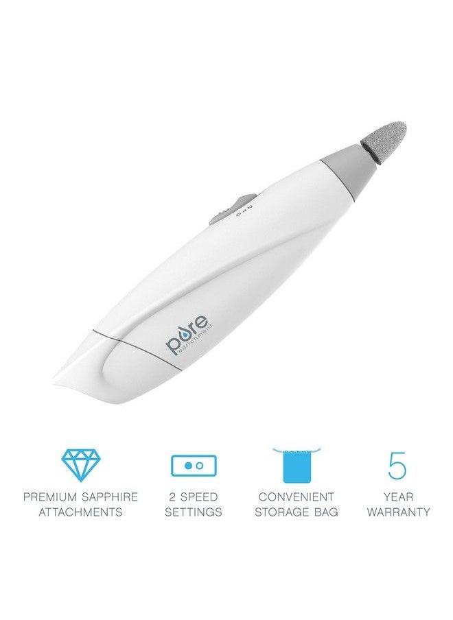 Pure Enrichment - Purenails Express Cordless Manicure And Pedicure System Portable Batterypowered Nail File With 5 Interchangeable Attachments 2 Speeds And Storage Bag Ideal For Travel & Home - Image 1