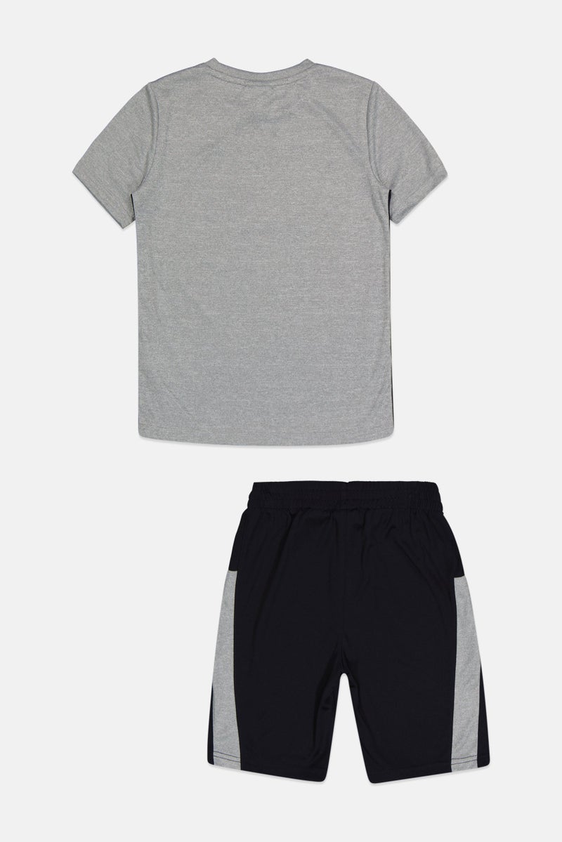 PUMA Kids Boy 2 Pieces Brand Logo T-Shirt And Shorts Set, Multicolor - Image 3