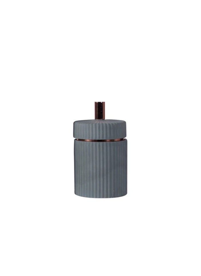 إيفا Oslo Grey Porcelain Jar - 9.5*18cm - Image 4