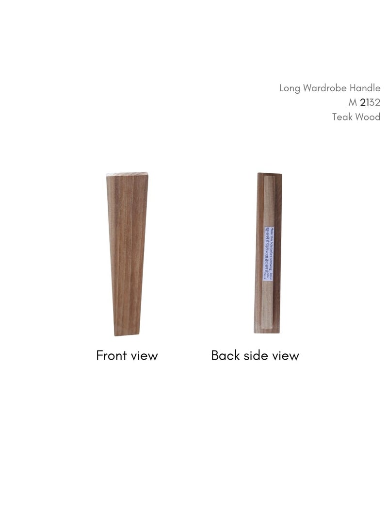 Generic Wooden Handle for Wardrobe Teak M2132 Long Handles Drawer Handles 4inch  - Image 3
