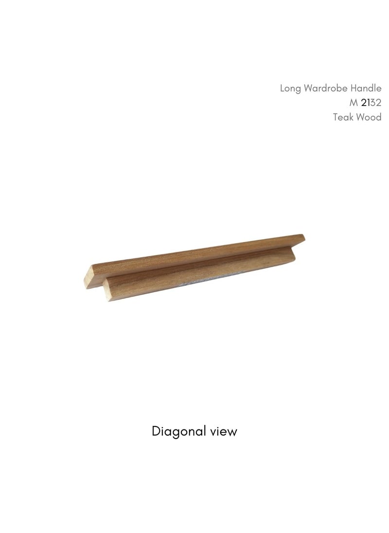 Generic Wooden Handle for Wardrobe Teak M2132 Long Handles Drawer Handles 4inch  - Image 2