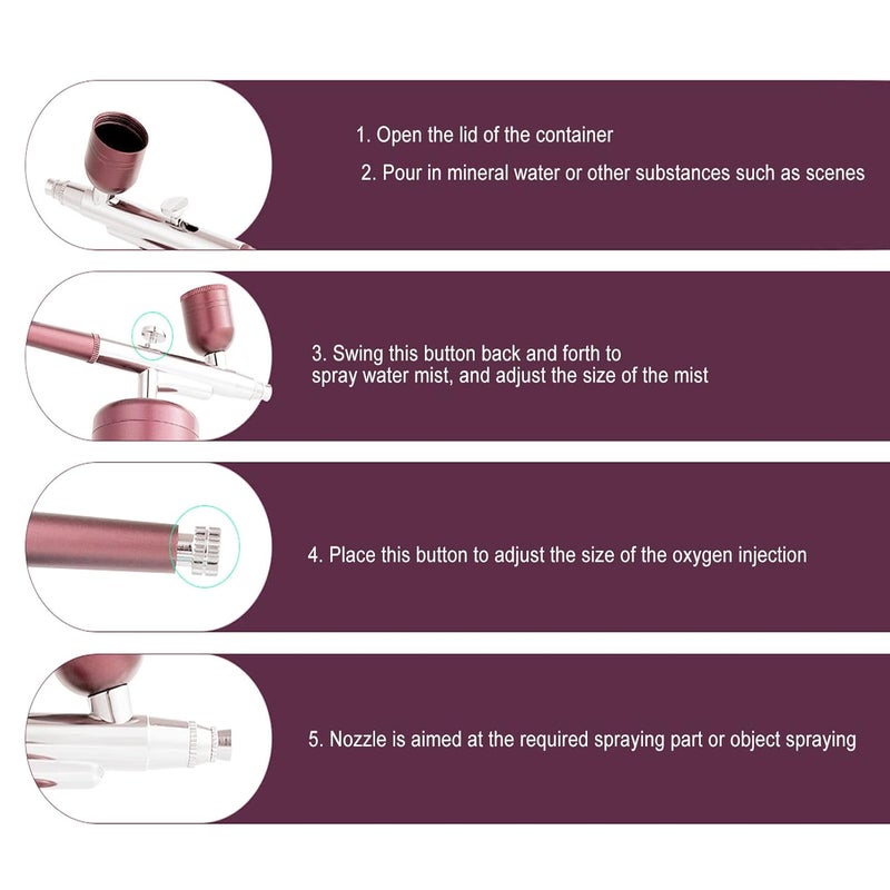 klarako Handheld Oxygen Injection Machine, Make Up Portable Handheld Nano Skin Care Spray Airbrush Device - Image 3