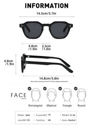 Unisex Sunglasses with a Modern and Elegant Design – Polarized Lenses for Protection Against Harmful Rays - view 4