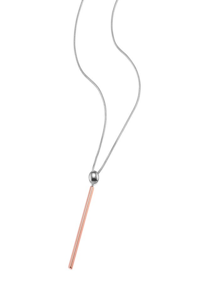 Skagen قلادة سكاكن النسائية أمالي ذات اللونين (الموديل: SKJ0913998) - Image 3