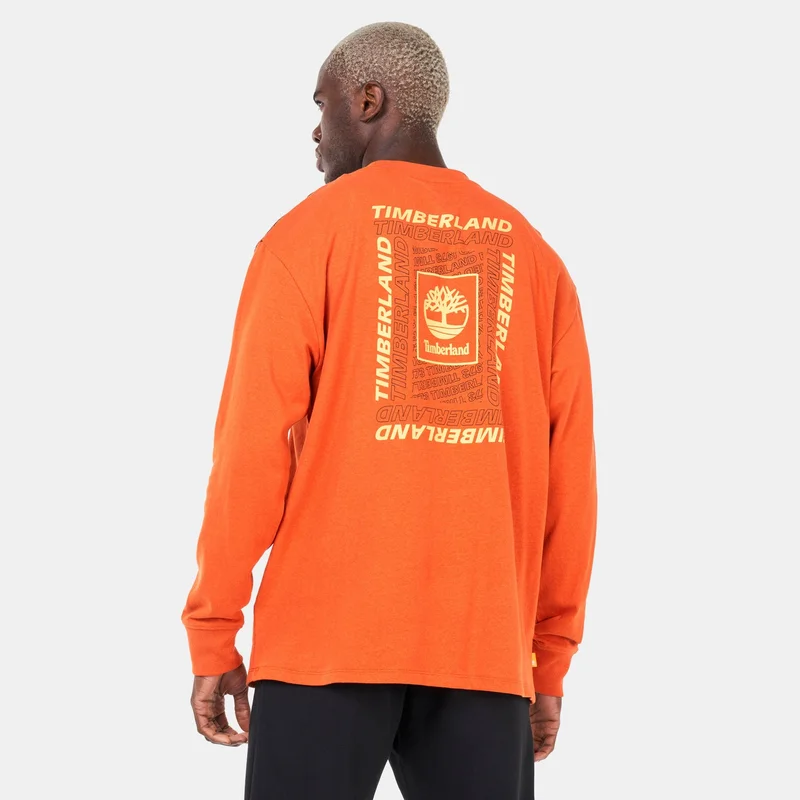 تمبرلاند تيشيرت اوتدور اركايف جرافيك باكمام طويلة للرجال