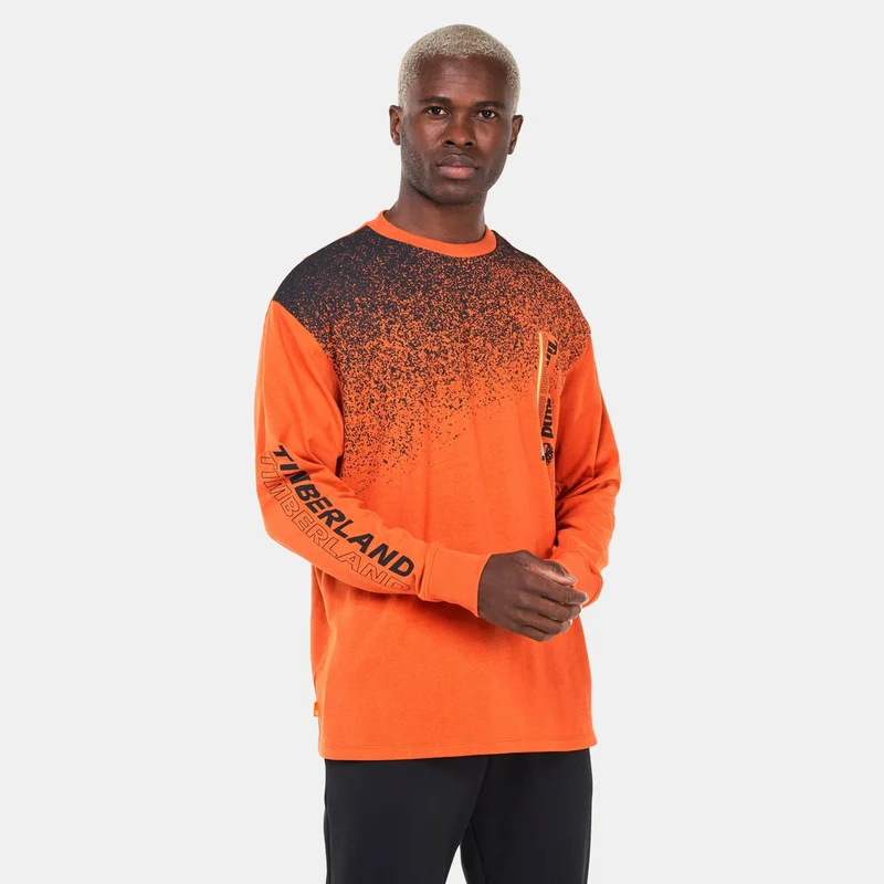 تمبرلاند تيشيرت اوتدور اركايف جرافيك باكمام طويلة للرجال