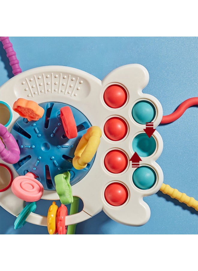 Generic - Baby Pumping Toy Finger Octopus Little Elephant Lala Hand Fine Action Child 6-month-old Treasure-Color:Octopus Lala Le [blue]]-Specifications:Color Box - Image 1