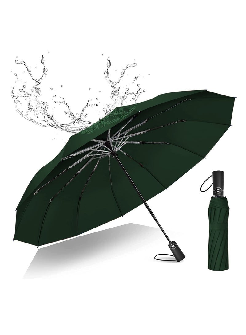 Barakah مظلة - مظلة للرجال، مظلات للمطر بحجم كبير للرجال، مظلة مقاومة للرياح كبيرة للرجال، النساء، الأطفال، الفتيات، الأولاد، مع فتح وإغلاق تلقائي - Image 1