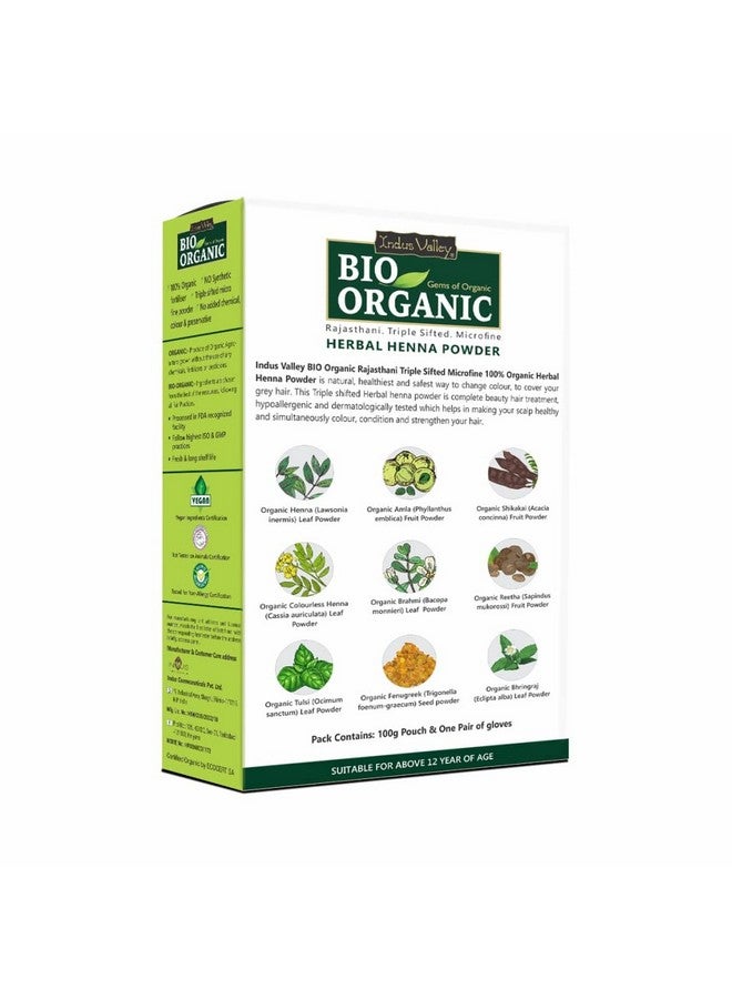 Indus Valley Bio Organic Herbal Henna Powder, 100G - Image 2