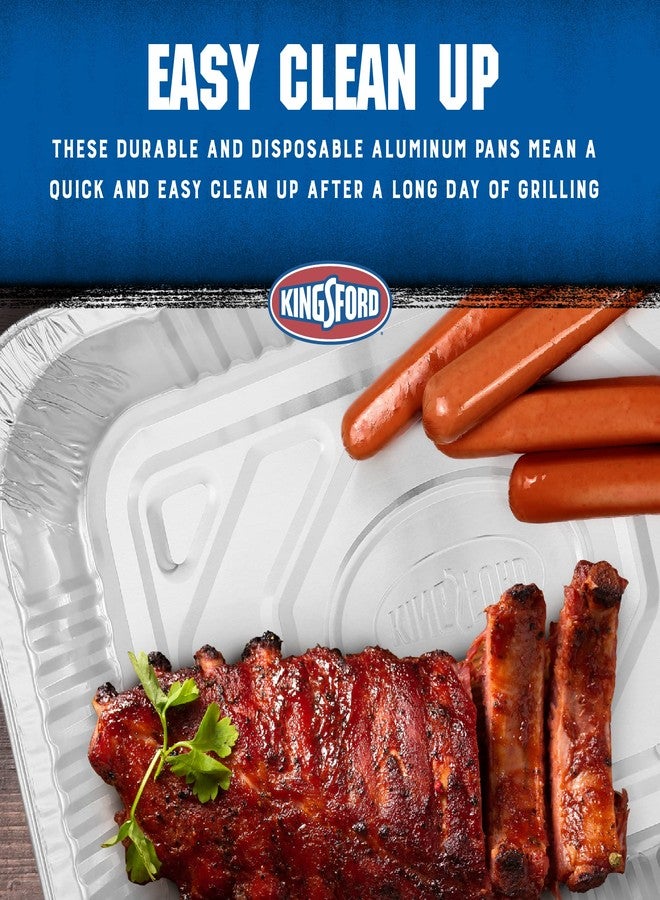 Kingsford Heavy Duty AllPurpose Aluminum Pans,Disposable Aluminum Foil Pans Ideal for Cooking, Baking, Steaming, Grilling, & Smoking Safe, Disposable Chafing Dish (Pack of 7) - Image 5
