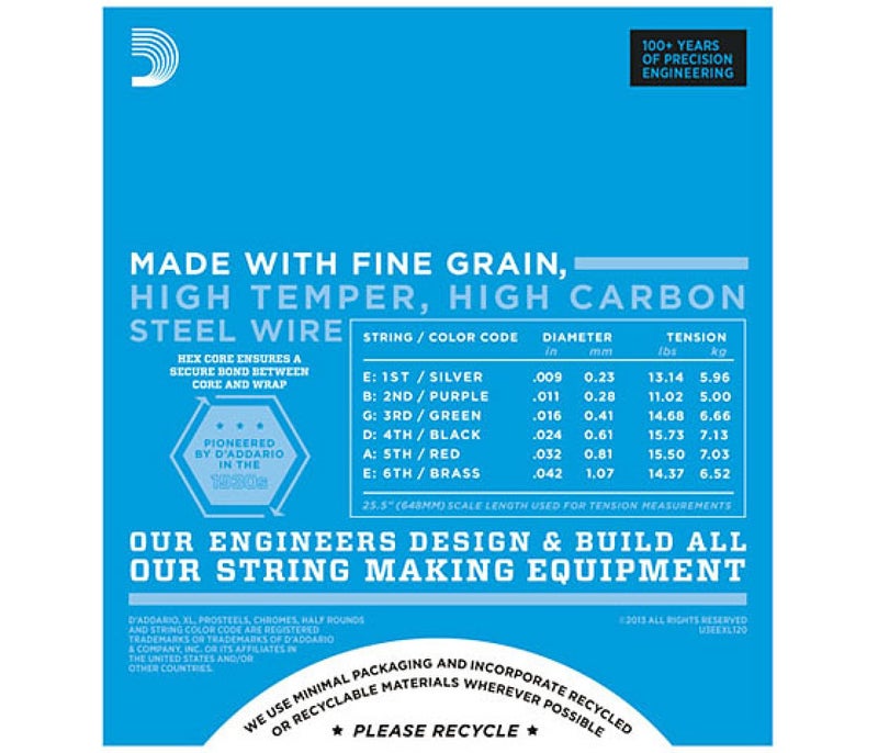 Daddario D'Addario EXL120 Nickel Wound Electric Guitar String Super Light - 09-42 - Image 2