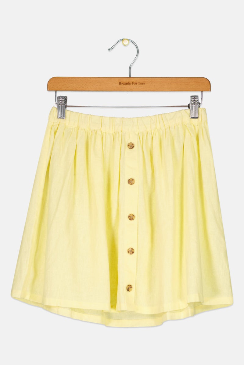 GAP Kids Girl Plain Skirt, Light Yellow - Image 2