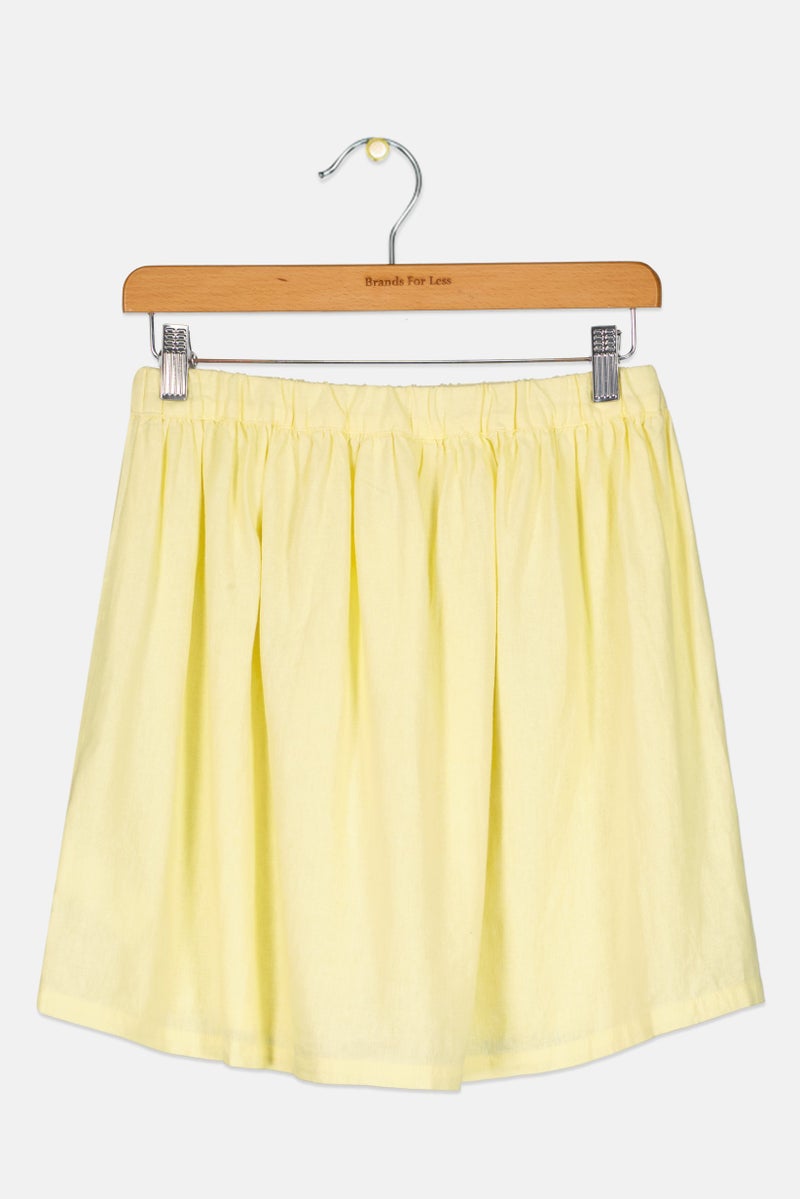 GAP Kids Girl Plain Skirt, Light Yellow - Image 3
