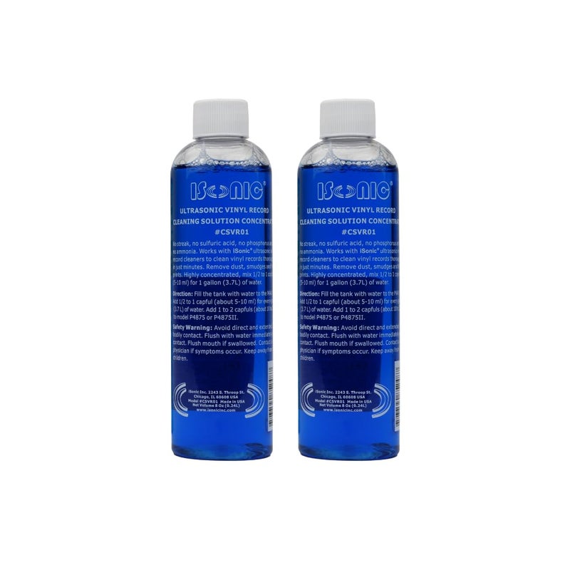 iSonic Vinyl Record Cleaning Solution Concentrate, CSVR01x2 (2-Pack) - Image 1